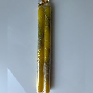 Set of 2 hand painted taper 10 in candles